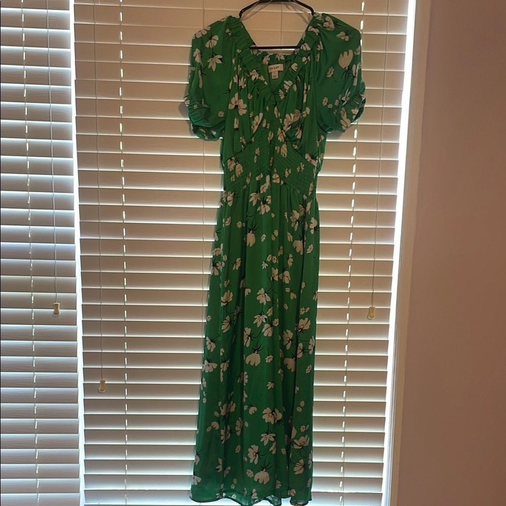 Floral Green Maxi Dress